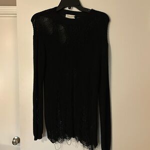 Black see through shirt